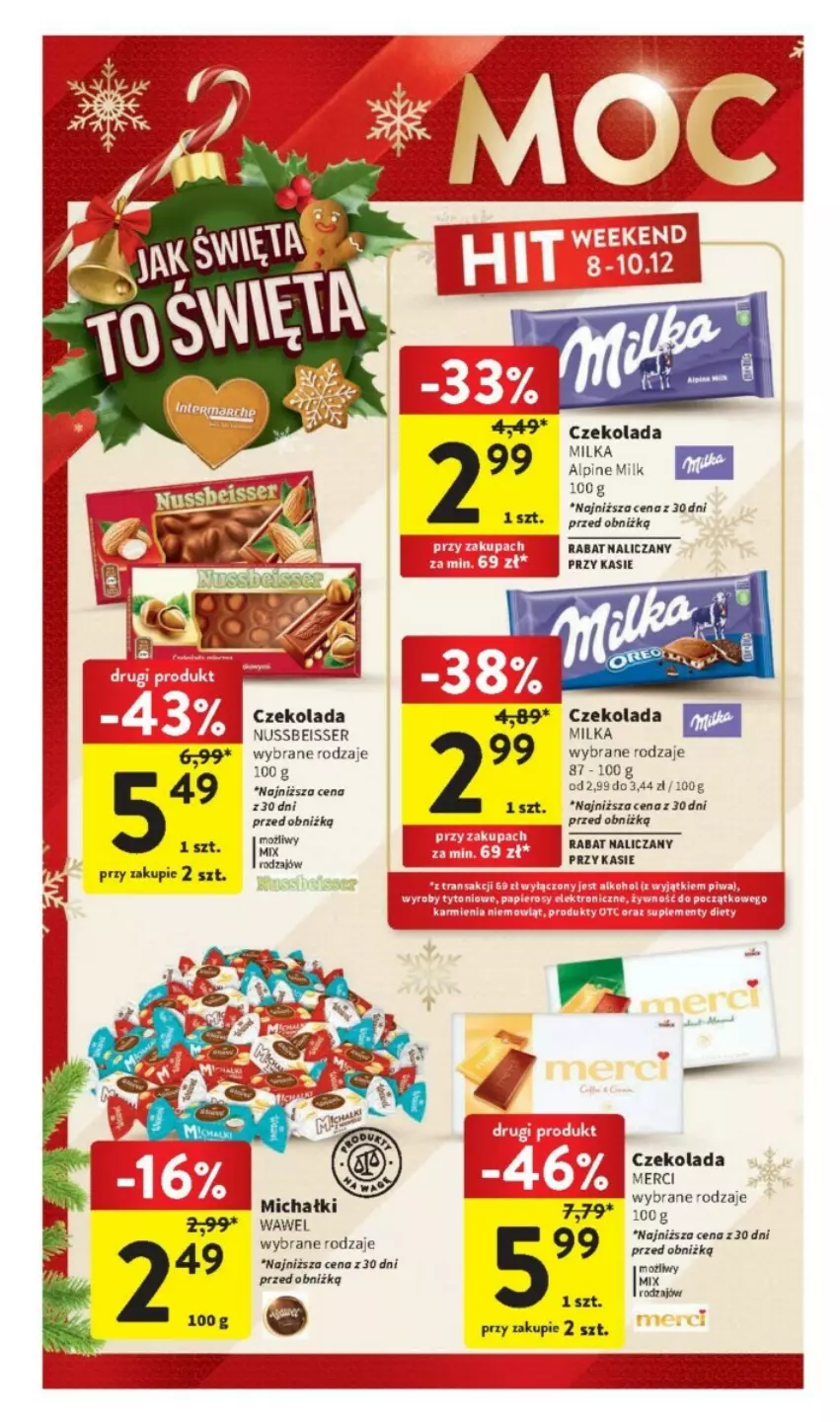 Gazetka promocyjna Intermarche - ważna 07.12 do 13.12.2023 - strona 12 - produkty: Czekolada, Merci, Milka