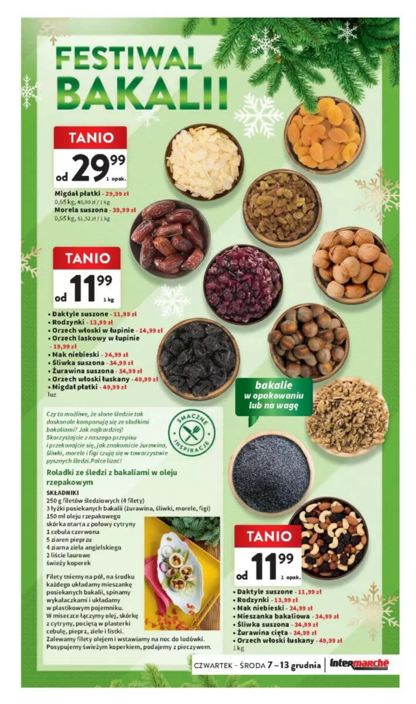 Gazetka promocyjna Intermarche - ważna 07.12 do 13.12.2023 - strona 18 - produkty: Cebula, Cebula czerwona, Cytryny, Daktyle, Fa, Figi, Laur, Mieszanka bakaliowa, Morela, Olej, Piec, Pieprz, Plasterki, Pojemnik, Rodzynki, Tarta