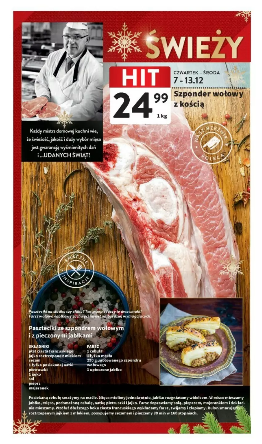 Gazetka promocyjna Intermarche - ważna 07.12 do 13.12.2023 - strona 21 - produkty: Fa, Mięso, Piec, Pieprz, Sezam, Sól, Szponder wołowy, Top