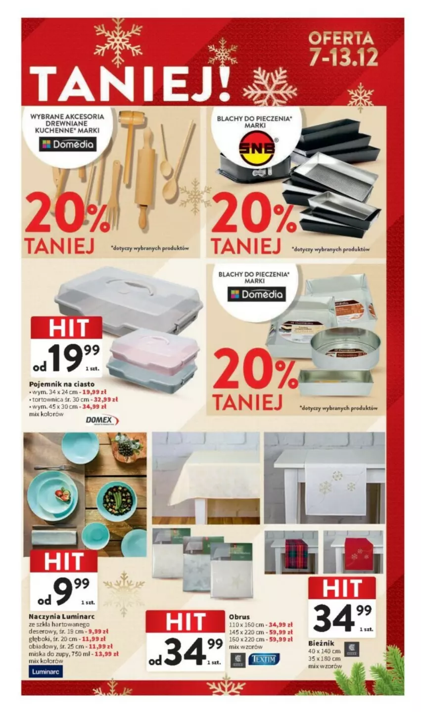 Gazetka promocyjna Intermarche - ważna 07.12 do 13.12.2023 - strona 3 - produkty: Deser, Miska, Obrus, Piec, Pojemnik, Pojemnik na ciasto, Ser, Tortownica