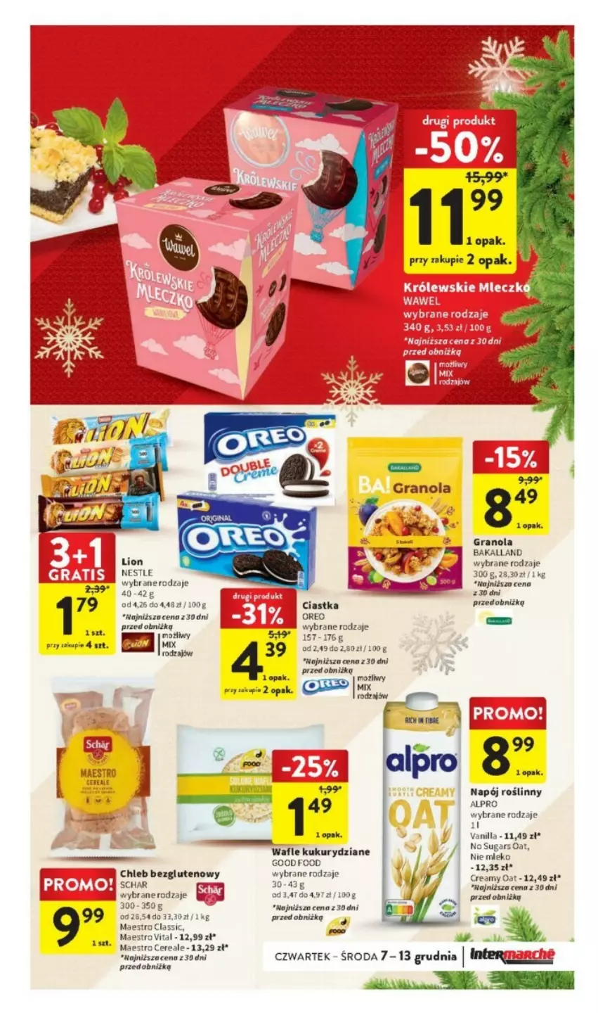 Gazetka promocyjna Intermarche - ważna 07.12 do 13.12.2023 - strona 33 - produkty: Alpro, Bakalland, Chleb, Chleb bezglutenowy, Ciastka, Gra, Granola, Mleko, Napój, Napój roślinny, Oreo, Wafle