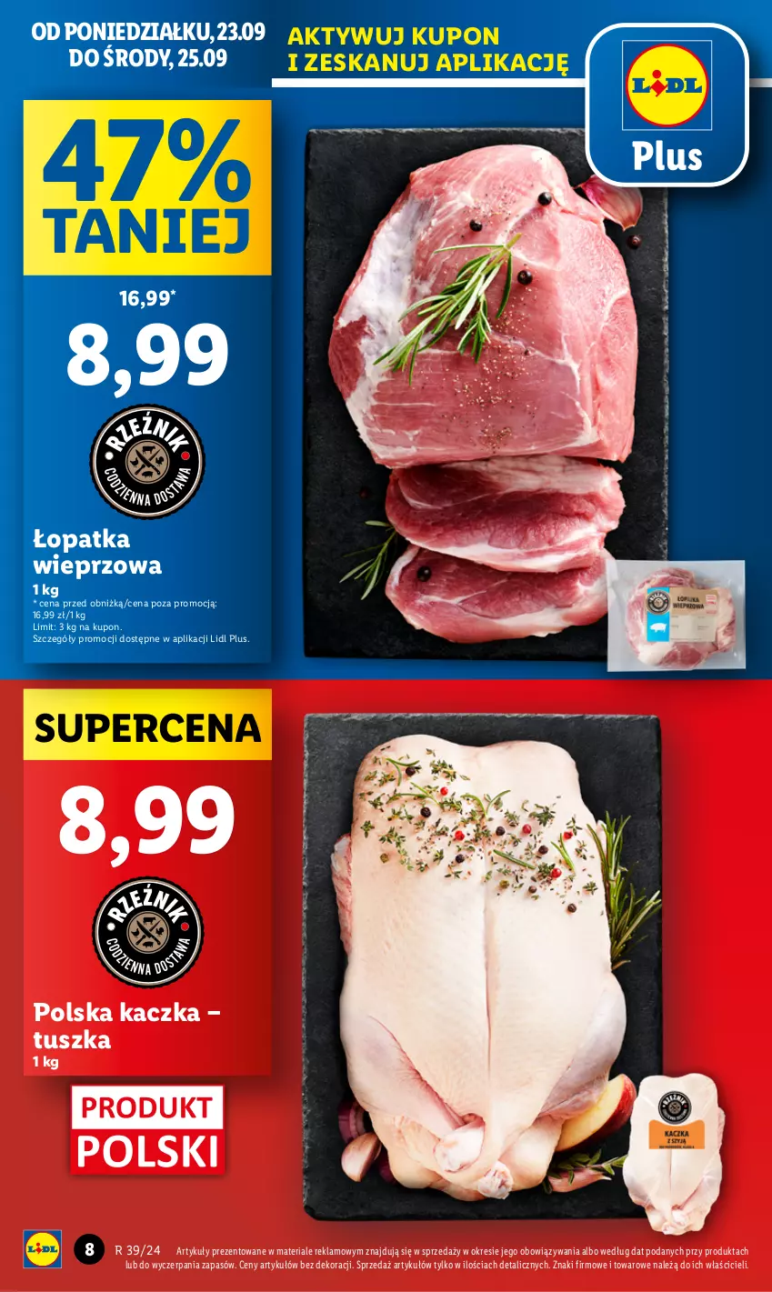 Gazetka promocyjna Lidl - GAZETKA - ważna 23.09 do 25.09.2024 - strona 10 - produkty: Kaczka, Tusz