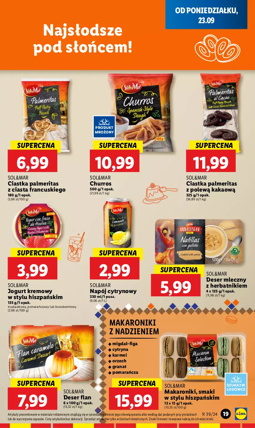 Gazetka promocyjna Lidl - GAZETKA - ważna 23.09 do 25.09.2024 - strona 23 - produkty: Ciastka, Deser, Deser mleczny, Gra, Granat, Herbatniki, Jogurt, Kakao, Makaron, Napój, Ser