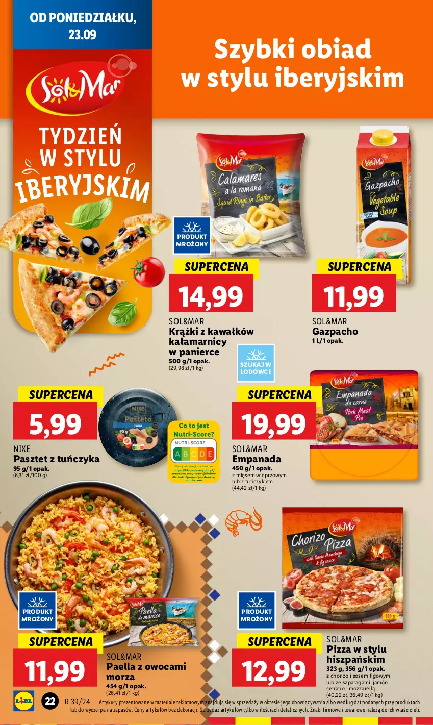 Gazetka promocyjna Lidl - GAZETKA - ważna 23.09 do 25.09.2024 - strona 26 - produkty: Jamón serrano, Kawa, Pasztet, Pizza, Ser, Sos, Tuńczyk