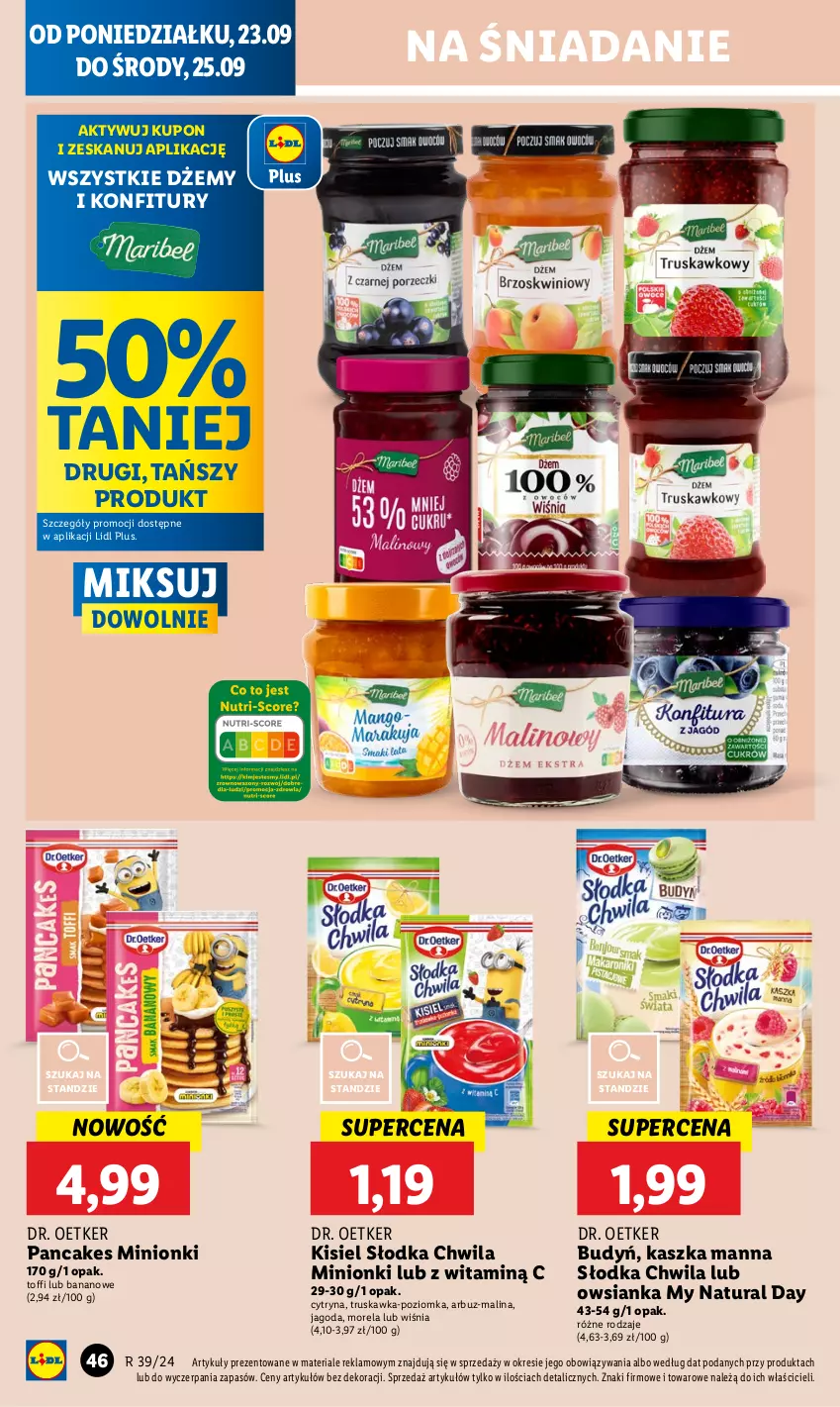 Gazetka promocyjna Lidl - GAZETKA - ważna 23.09 do 25.09.2024 - strona 52 - produkty: Arbuz, Budyń, Dr. Oetker, Dżem, Kisiel, Morela, Owsianka, Słodka Chwila