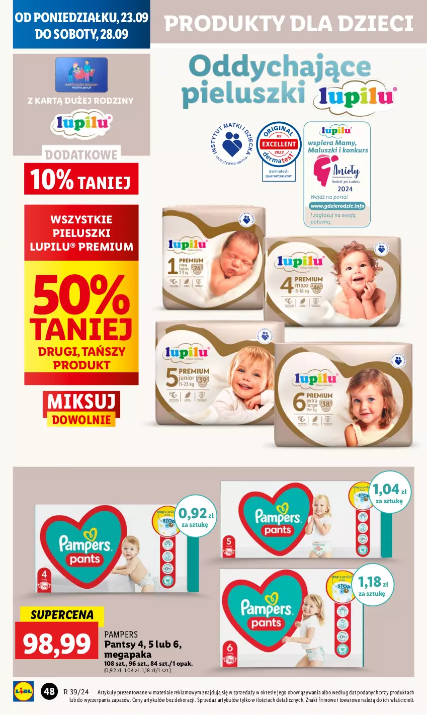 Gazetka promocyjna Lidl - GAZETKA - ważna 23.09 do 25.09.2024 - strona 54 - produkty: Dzieci, Pampers