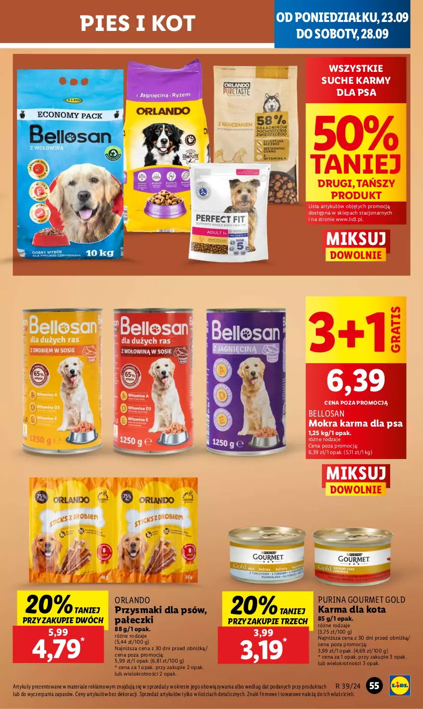 Gazetka promocyjna Lidl - GAZETKA - ważna 23.09 do 25.09.2024 - strona 61 - produkty: Bell, Gourmet Gold, Gra, Mokra karma, Przysmaki, Pur, Purina