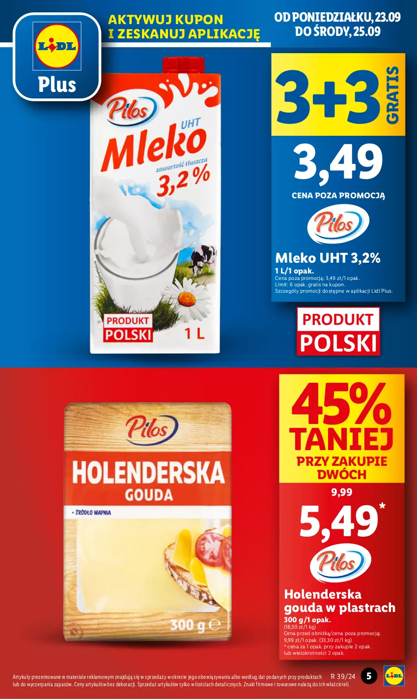 Gazetka promocyjna Lidl - GAZETKA - ważna 23.09 do 25.09.2024 - strona 7 - produkty: Gouda, Gra, Mleko