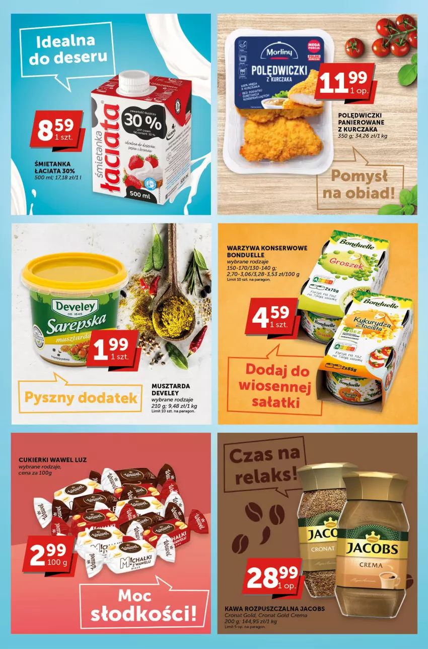 Gazetka promocyjna Groszek - ważna 04.05 do 16.05.2023 - strona 6 - produkty: Bonduelle, Kurczak, Mus, Musztarda, Polędwiczki panierowane, Sałat, Ser, Warzywa, Warzywa konserwowe