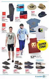 Gazetka promocyjna E Leclerc - Gazetka - ważna od 14.05 do 14.05.2022 - strona 17 - produkty: Klapki, Mokasyny, Buty, Szorty, Sandał, T-shirt, Dres, Spodnie