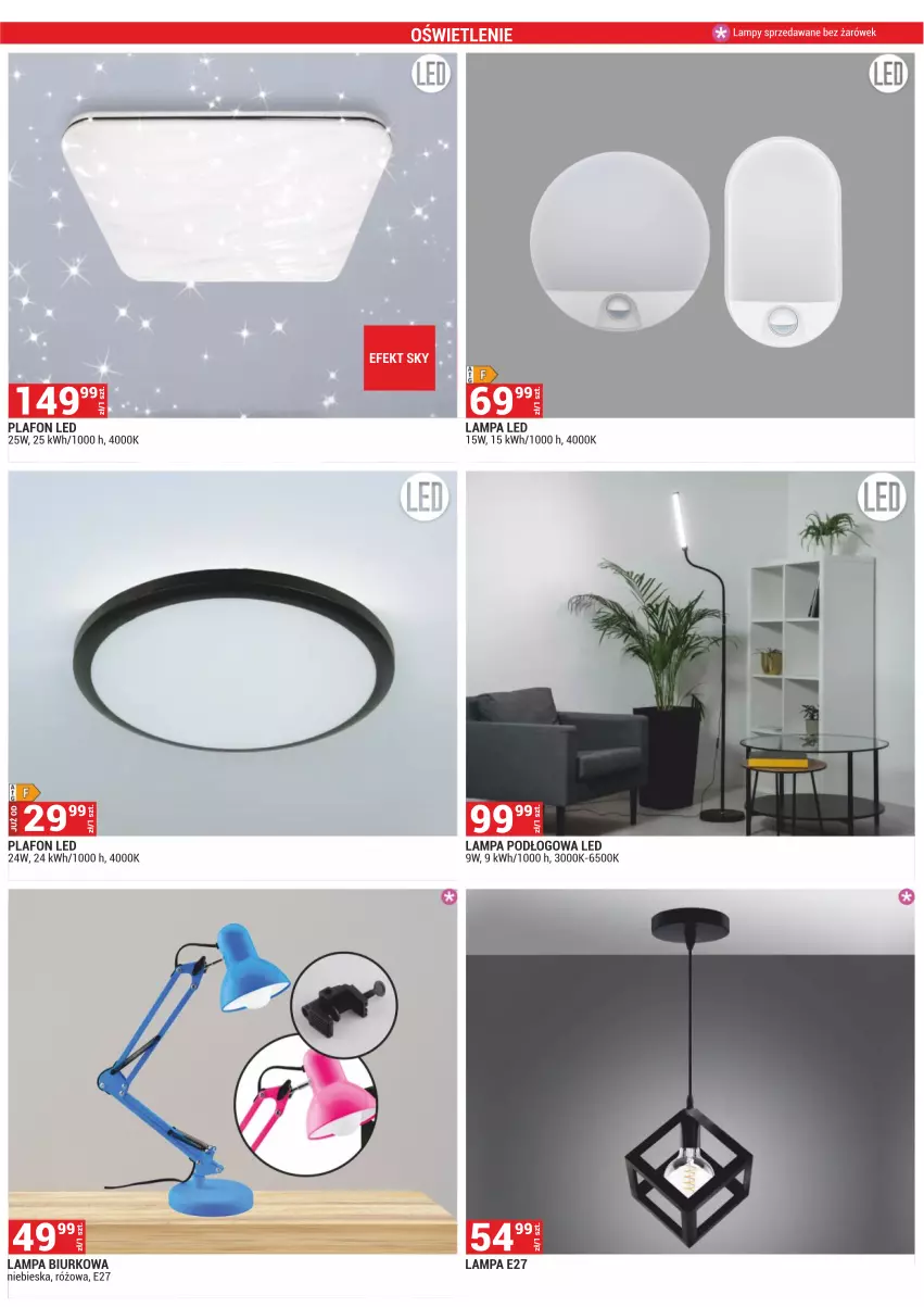 Gazetka promocyjna Merkury Market - ważna 01.12 do 31.12.2024 - strona 16 - produkty: Biurko, Lampa, Lampa biurkowa, Lampa LED, Lampa podłogowa, Plafon, Plafon LED