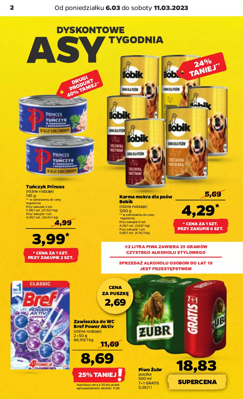 Gazetka promocyjna Netto - Artykuły spożywcze - ważna 06.03 do 11.03.2023 - strona 2 - produkty: Bref, Gra, Piwa, Piwo, Tuńczyk, Zawieszka do wc