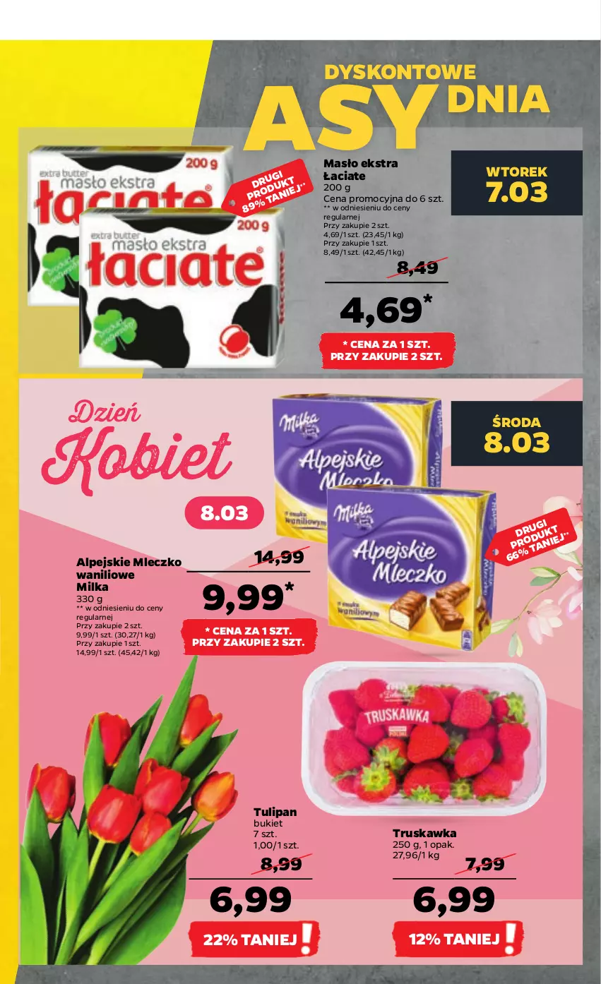 Gazetka promocyjna Netto - Artykuły spożywcze - ważna 06.03 do 11.03.2023 - strona 3 - produkty: Bukiet, Masło, Milka, Mleczko, Tulipan