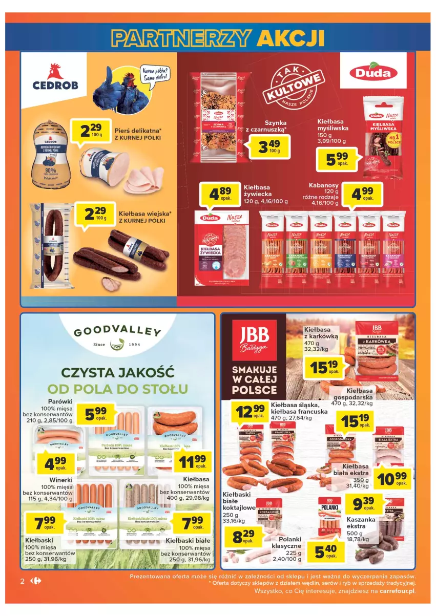 Gazetka promocyjna Carrefour - Gazetka Market - ważna 05.07 do 30.07.2022 - strona 2 - produkty: Kasza, Kaszanka, Kiełbasa, Kiełbasa wiejska, Kiełbaski białe, Kurczak, Lanki, LG, Parówki, Ser