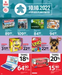 Gazetka promocyjna Selgros - Oferta przemysłowa - Gazetka - ważna od 19.10 do 19.10.2022 - strona 22 - produkty: Top, Gin, Gra, Pociąg, Scrabble, Monopoly