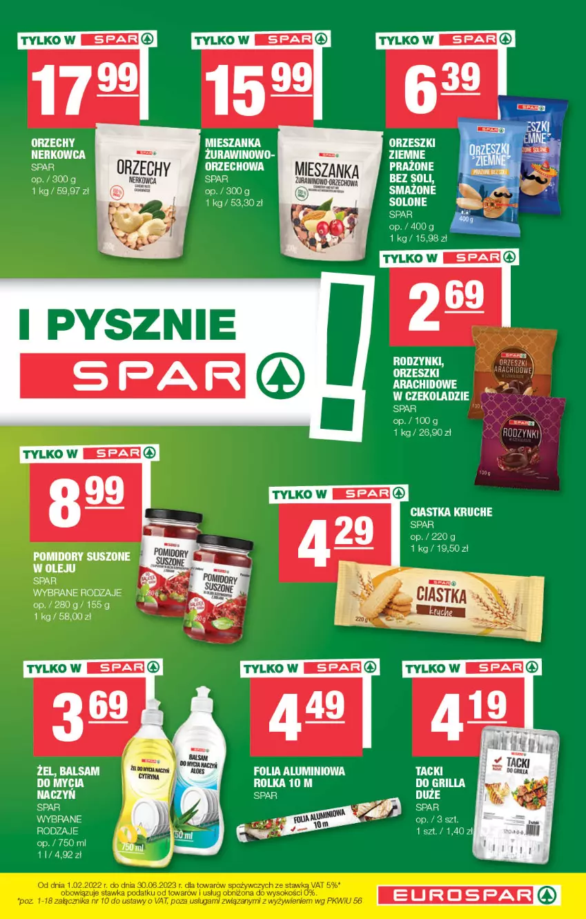 Gazetka promocyjna Spar - EuroSpar - ważna 30.04 do 10.05.2023 - strona 15 - produkty: Ciastka, Folia aluminiowa, Olej, Orzeszki, Pomidory, Rodzynki, Wino