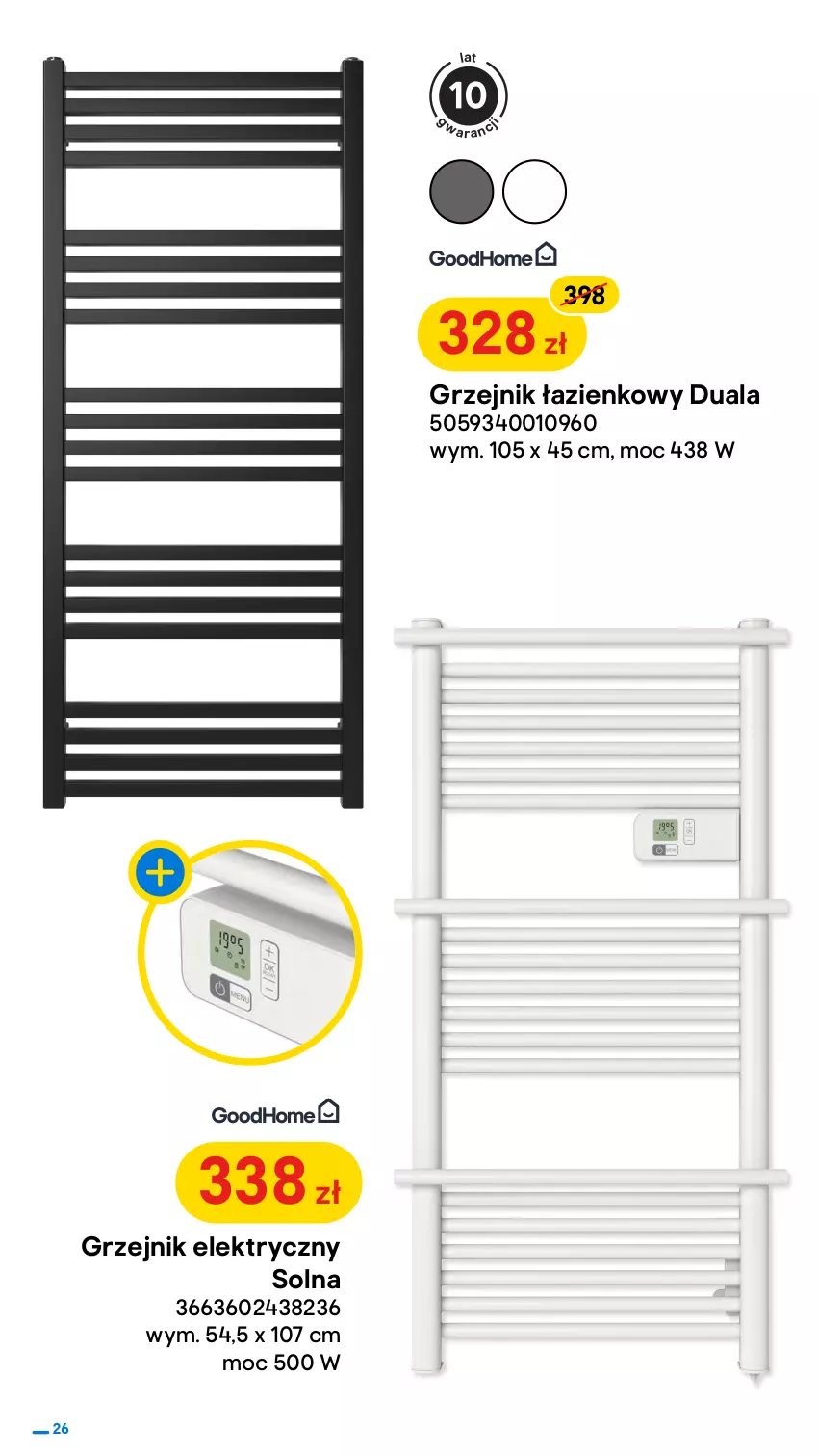 Gazetka promocyjna Castorama - ważna 06.07 do 24.07.2022 - strona 26 - produkty: Domofon, Dzwonek, Gniazdo pojedyncze, Grzejnik, Grzejnik łazienkowy, Monitor, Ramka, Wideodomofon