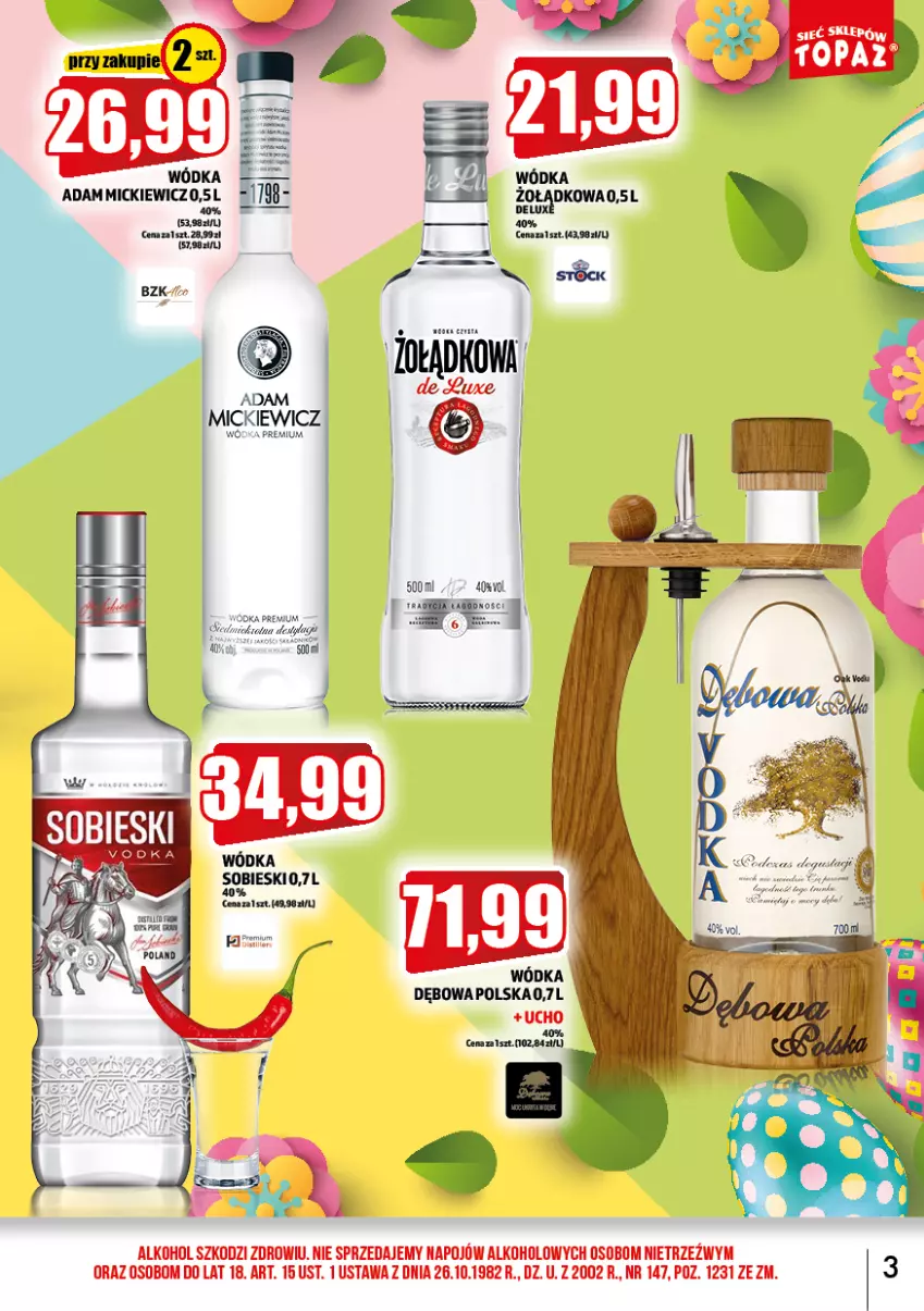 Gazetka promocyjna Topaz - Gazetka - ważna 01.04 do 30.04.2022 - strona 3 - produkty: Top, Wódka