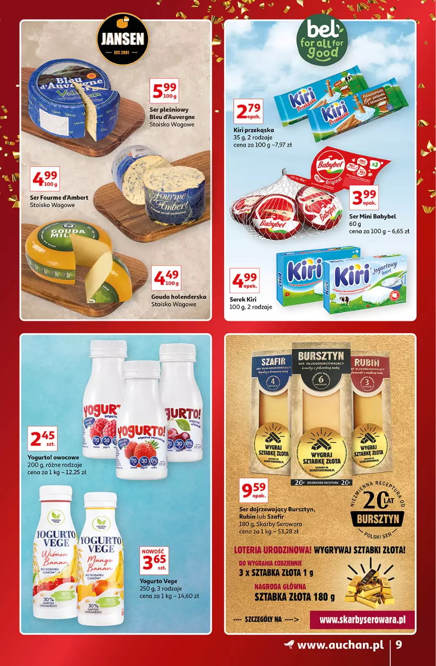 Gazetka promocyjna Auchan - Gazetka Znane Marki Lubiane Auchan - ważna 01.12 do 11.12.2022 - strona 9 - produkty: Bursztyn, Gouda, Gra, Gry, Rubin, Ser, Ser pleśniowy, Serek