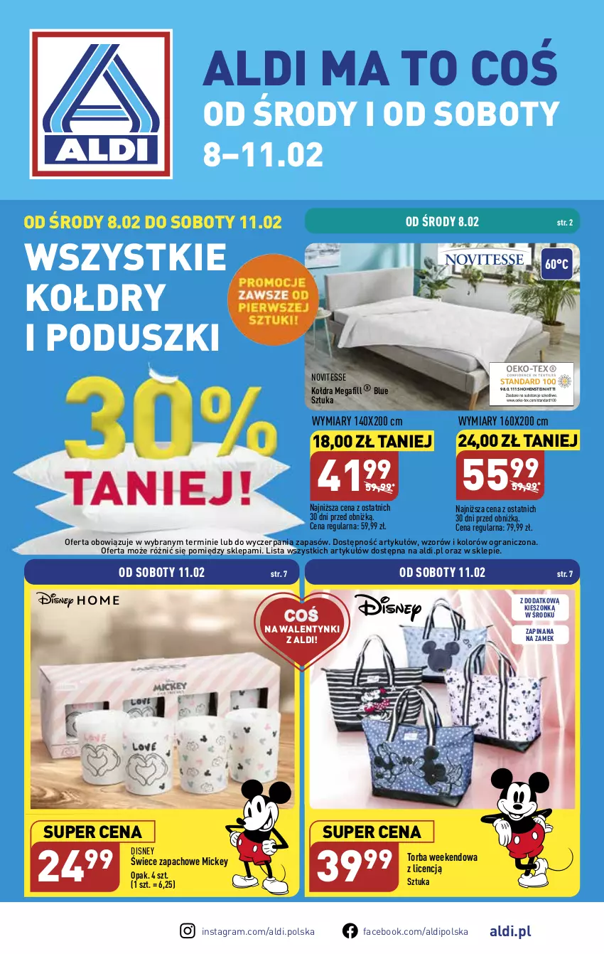 Gazetka promocyjna Aldi - COŚ w tym tygodniu - ważna 08.02 do 11.02.2023 - strona 1 - produkty: Disney, Fa, Gra, Kołdra, Torba