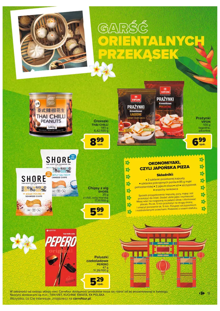 Gazetka promocyjna Carrefour - Gazetka Kuchnia azjatycka - ważna 02.08 do 13.08.2022 - strona 11 - produkty: Lanki, Orzeszki, Pizza, Por, Sól, Sos, Szklanka