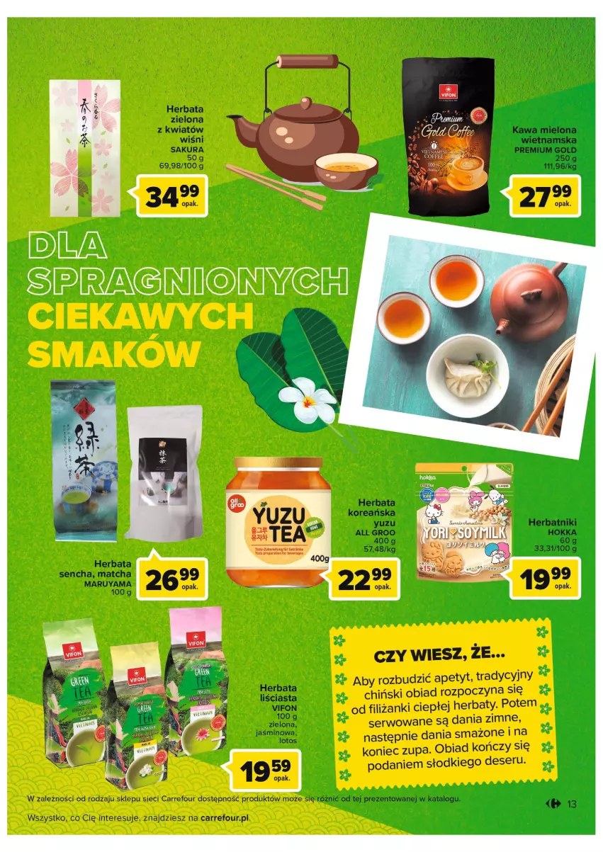 Gazetka promocyjna Carrefour - Gazetka Kuchnia azjatycka - ważna 02.08 do 13.08.2022 - strona 13 - produkty: Deser, Herbata, Herbatniki, Kawa, Kawa mielona, Ser, Zupa