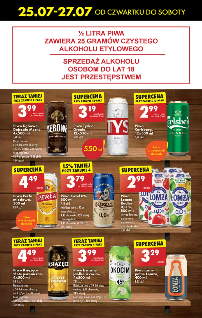 Gazetka promocyjna Biedronka - Od czwartku - ważna 25.07 do 31.07.2024 - strona 46 - produkty: Carlsberg, Gala, Gra, Koc, Kozel, Mięta, Okocim, Piwa, Piwo, Piwo jasne, Radler, Ryż, Ser, Tyskie