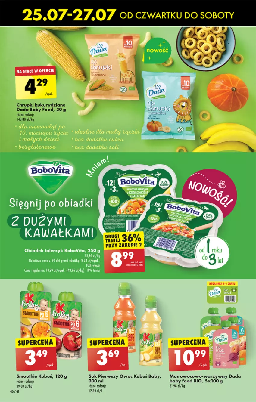 Gazetka promocyjna Biedronka - Od czwartku - ważna 25.07 do 31.07.2024 - strona 47 - produkty: Chrupki, Dada, Fa, Gra, Kubuś, Mus, Smoothie, Sok