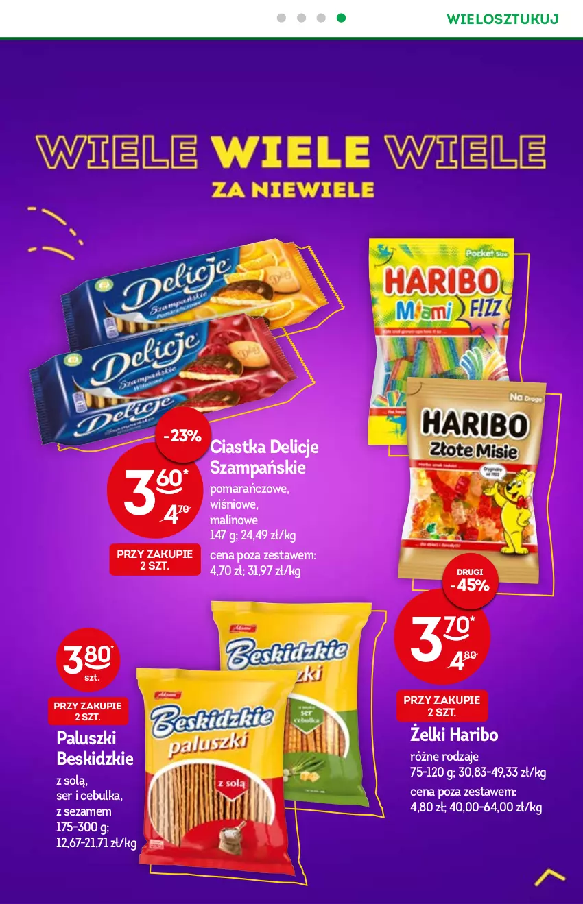 Gazetka promocyjna Żabka - ważna 05.01 do 18.01.2022 - strona 15 - produkty: Beskidzki, Ciastka, Delicje, Haribo, Ser, Sezam