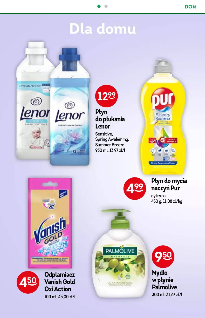 Gazetka promocyjna Żabka - ważna 05.01 do 18.01.2022 - strona 40 - produkty: Lenor, Mydło, Mydło w płynie, Odplamiacz, Palmolive, Płyn do mycia, Płyn do płukania, Pur, Vanish, Vanish Gold