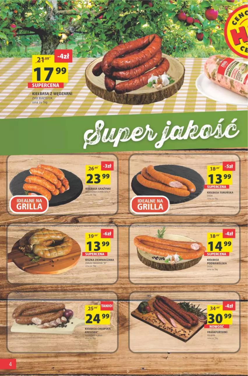 Gazetka promocyjna Arhelan - Gazetka - ważna 27.08 do 05.09.2021 - strona 4 - produkty: Frankfurterki, Gra, Grill, Kiełbasa, Wawel