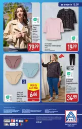 Gazetka promocyjna Aldi - Artykuły przemysłowe i tekstylia - Gazetka - ważna od 13.09 do 13.09.2025 - strona 16 - produkty: Sweter, Por, Gin, Majtki, O nas, Trencz, Moda, Biuro, Fa