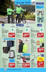 Gazetka promocyjna Aldi - Artykuły przemysłowe i tekstylia - Gazetka - ważna od 13.09 do 13.09.2025 - strona 8 - produkty: Por, Ochraniacze, Buty, Kurtka, Kask, Materac, Tera, Plecak, Kamizelka, Pompka, Torba, Rower, Spodnie, Pokrowiec, Smartfon, Akumulator, Einhell