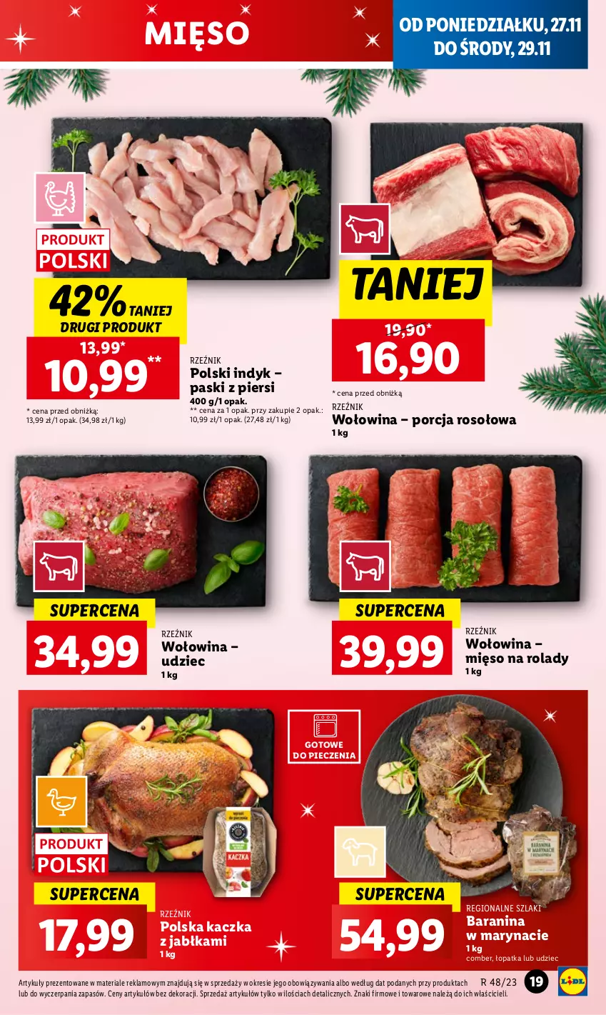 Gazetka promocyjna Lidl - GAZETKA - ważna 27.11 do 29.11.2023 - strona 31 - produkty: Jabłka, Kaczka, Mięso, Piec, Por, Wołowina