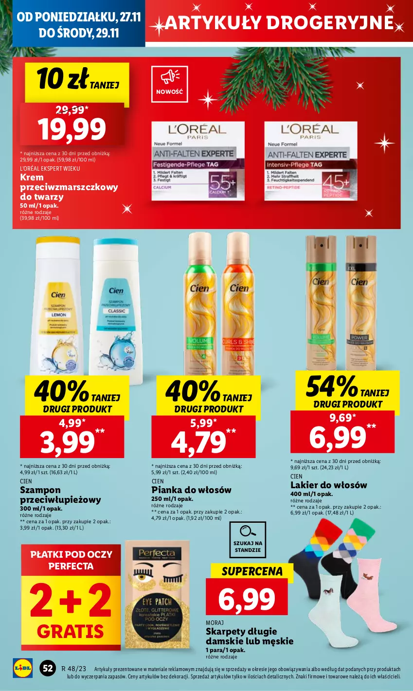 Gazetka promocyjna Lidl - GAZETKA - ważna 27.11 do 29.11.2023 - strona 66 - produkty: Gra, Karp, Krem przeciwzmarszczkowy, L’Oréal, Lakier, Lakier do włosów, Mars, Perfecta, Pianka do włosów, Szampon