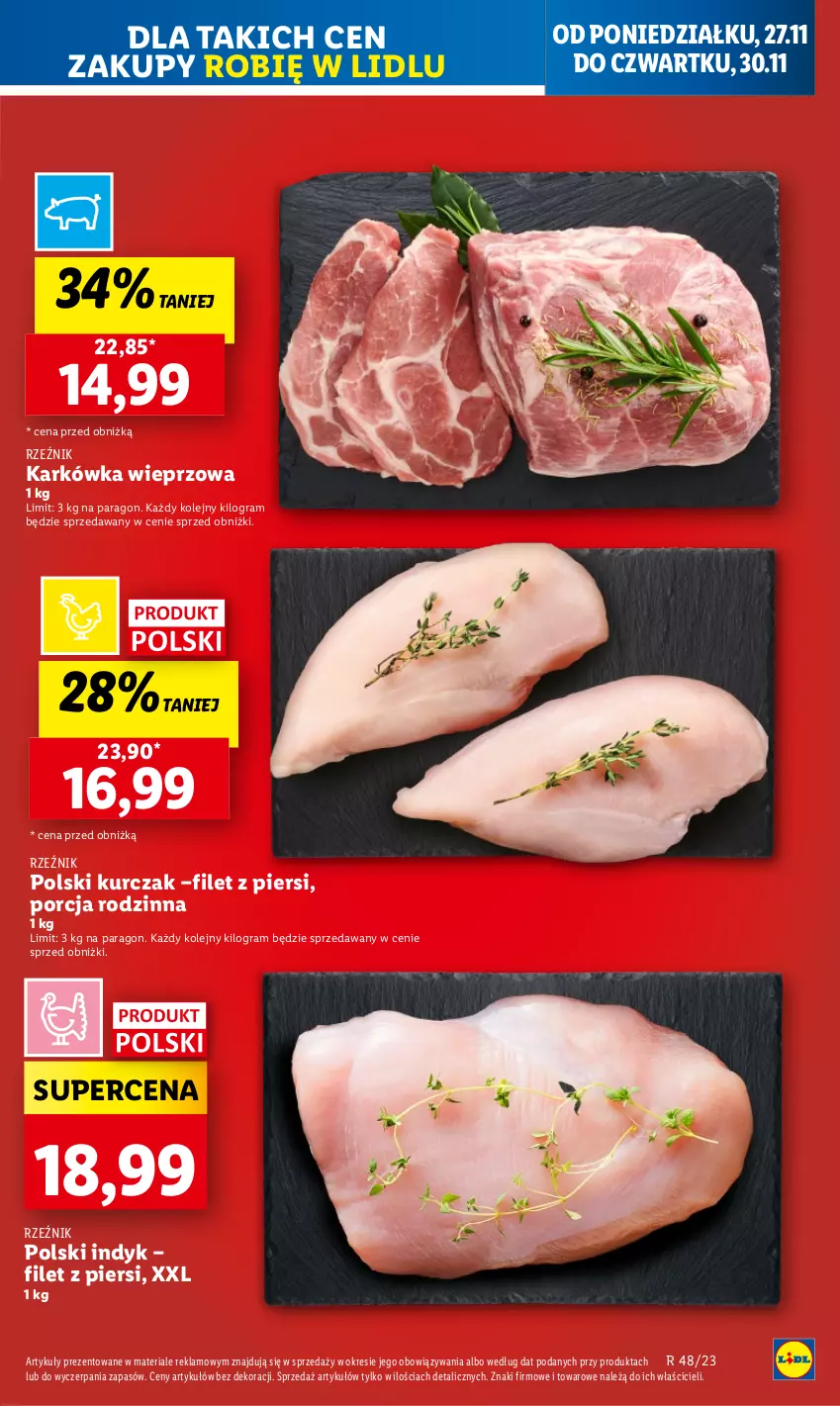 Gazetka promocyjna Lidl - GAZETKA - ważna 27.11 do 29.11.2023 - strona 9 - produkty: Gra, Karkówka wieprzowa, Kurczak, Olej, Por