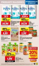 Gazetka promocyjna Lidl - GAZETKA - Gazetka - ważna od 29.11 do 29.11.2023 - strona 63 - produkty: Deser owocowy, Ser, Ryż, Mus, BoboVita, O nas, NAN Optipro, Owsianka, Dzieci, Kubuś, Deser, Nestlé, Mleko