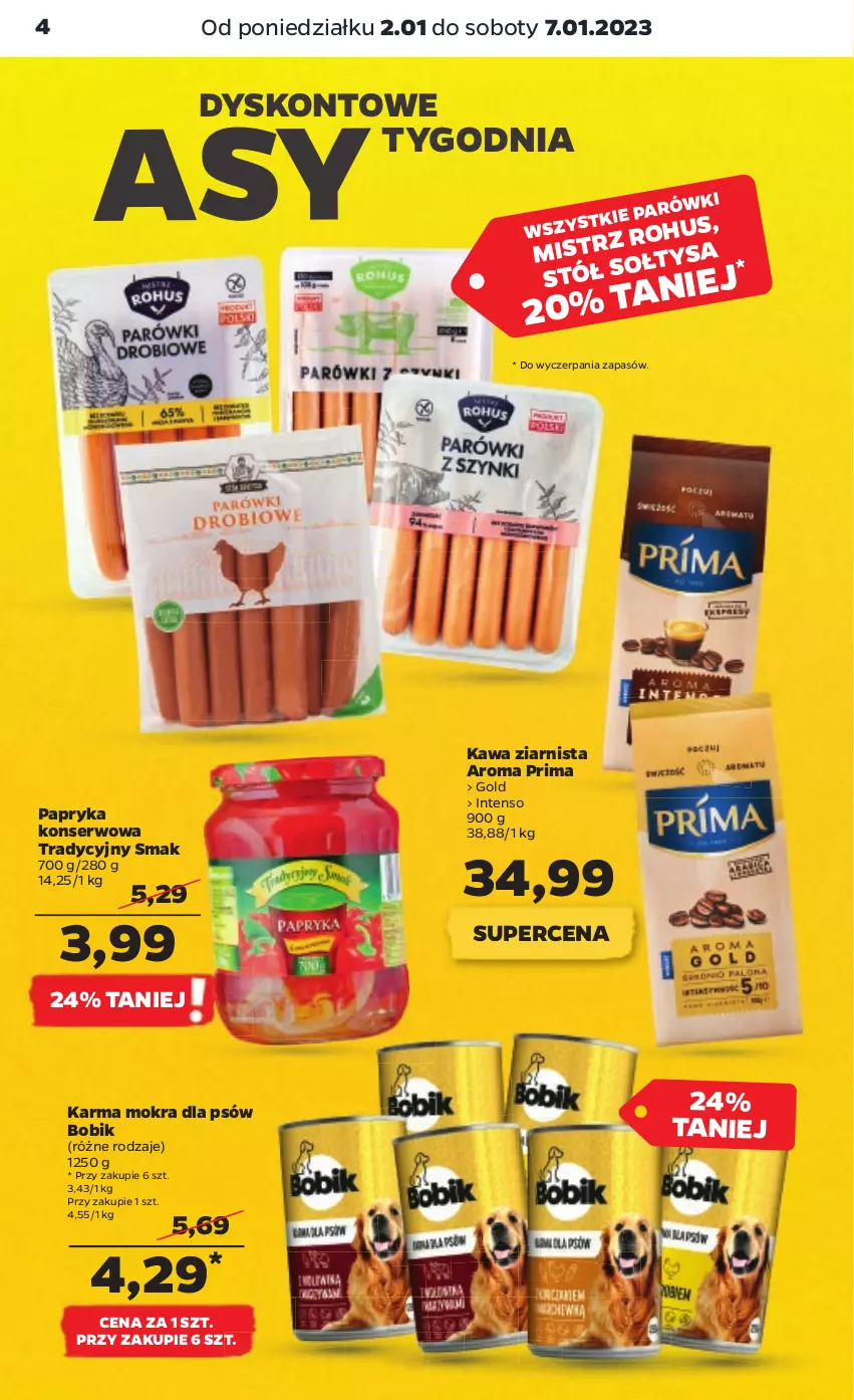 Gazetka promocyjna Netto - Artykuły spożywcze - ważna 02.01 do 07.01.2023 - strona 4 - produkty: Kawa, Kawa ziarnista, Papryka, Prima, Ser, Stół