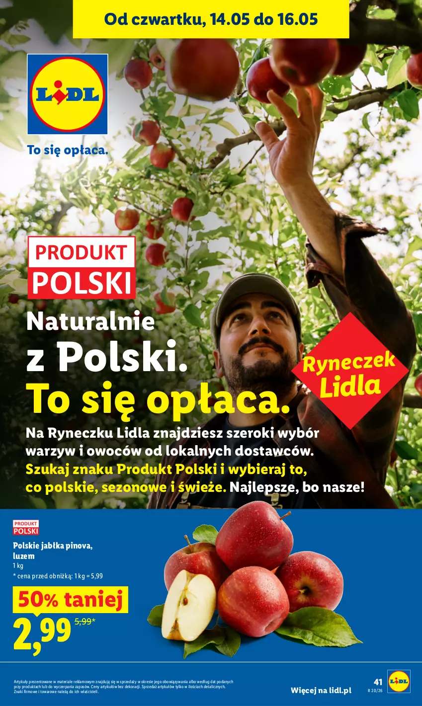 Gazetka promocyjna Lidl - Gazetka ważna od 14.05 do 16.05 - ważna 14.05 do 16.05.2026 - strona 41 - produkty: Jabłka, O nas