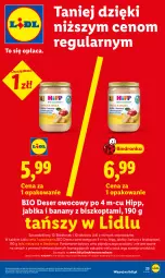 Gazetka promocyjna Lidl - Gazetka ważna od 14.05 do 16.05 - Gazetka - ważna od 16.05 do 16.05.2026 - strona 23 - produkty: Deser owocowy, HiPP, Banany, Ser, Por, Dron, Deser, Jabłka