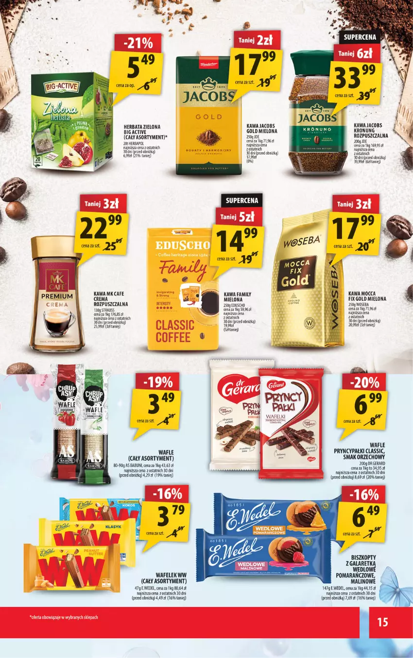 Gazetka promocyjna Arhelan - Gazetka - ważna 29.08 do 07.09.2025 - strona 15 - produkty: Babuni, Biszkopty, Fa, Gala, Herbapol, Herbata, Jacobs, Kawa, Tago, Wafelek, Wafle, Woseba