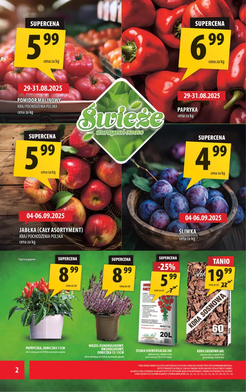 Gazetka promocyjna Arhelan - Gazetka - ważna 29.08 do 07.09.2025 - strona 2 - produkty: Jabłka, Top, Waga