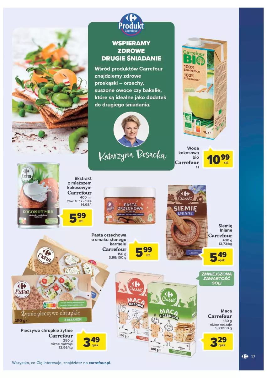 Gazetka promocyjna Carrefour - Gazetka Produkty Carrefour w mądrej cenie - ważna 06.09 do 17.09.2022 - strona 17 - produkty: Chrupki, Kokos, Owoce, Piec, Pieczywo, Pieczywo chrupkie, Woda