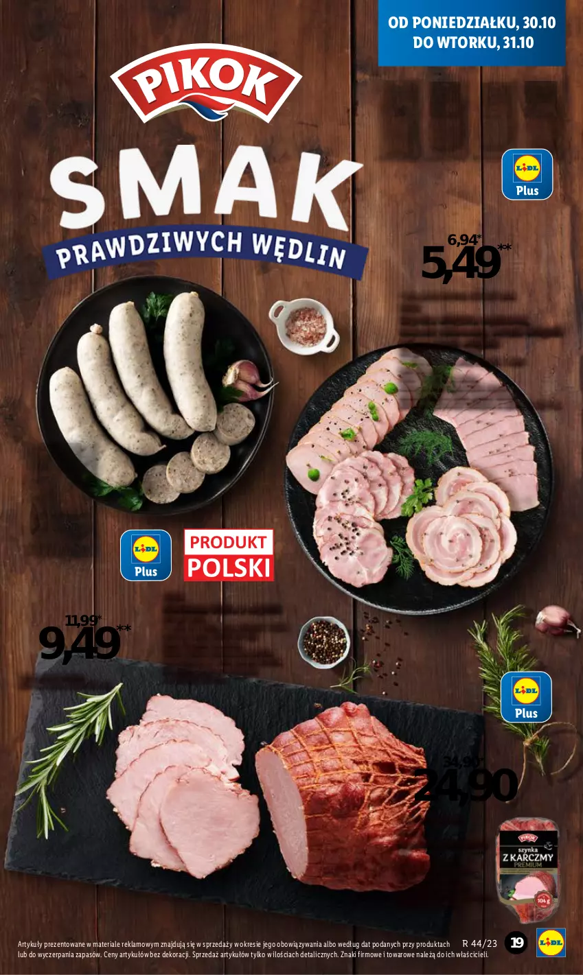 Gazetka promocyjna Lidl - GAZETKA - ważna 30.10 do 31.10.2023 - strona 33 - produkty: Boczek, Gra, Kiełbasa, Kiełbasa biała, Olej, PIKOK, Szynka