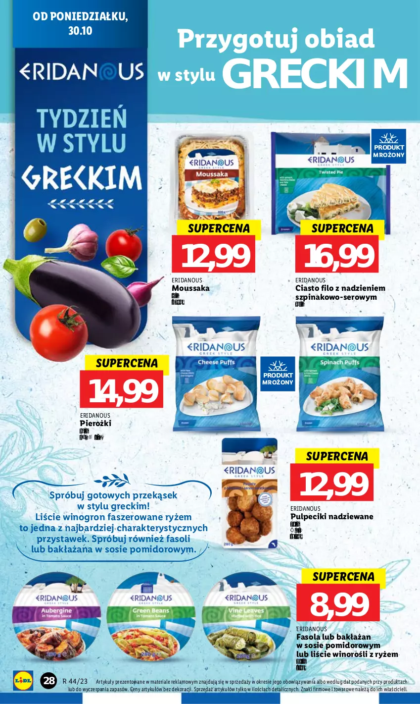 Gazetka promocyjna Lidl - GAZETKA - ważna 30.10 do 31.10.2023 - strona 42 - produkty: Fa, Fasola, Feta, Ryż, Ser, Sos, Szpinak, Wino