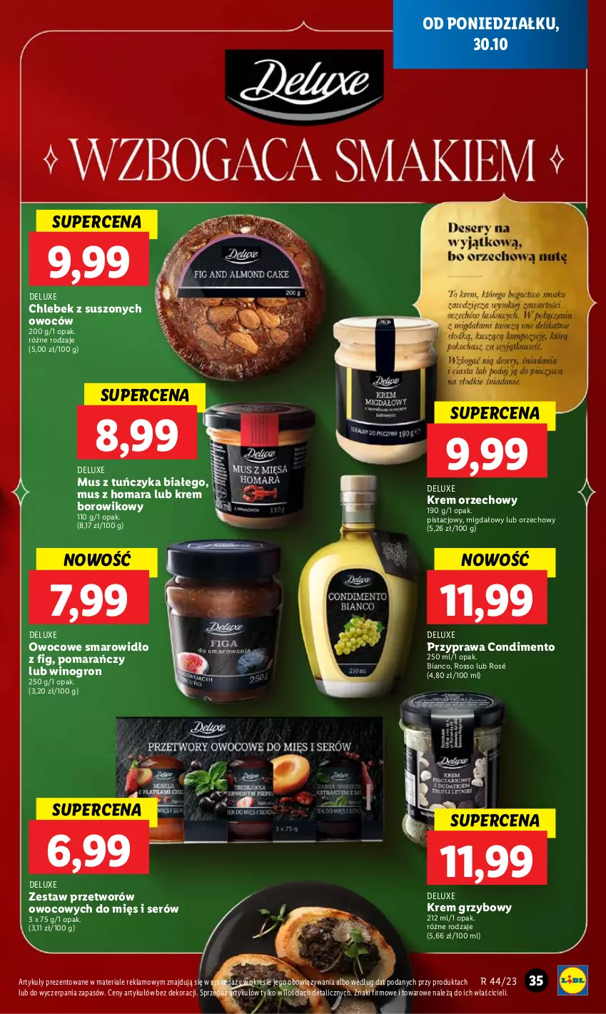 Gazetka promocyjna Lidl - GAZETKA - ważna 30.10 do 31.10.2023 - strona 49 - produkty: Chleb, Krem orzechowy, Mus, Ser, Tuńczyk, Wiko, Wino