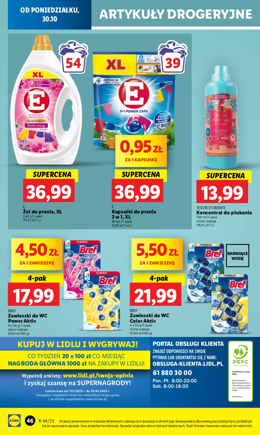 Gazetka promocyjna Lidl - GAZETKA - ważna 30.10 do 31.10.2023 - strona 62 - produkty: Bref, Gry, Kapsułki do prania, Mola, Zawieszki