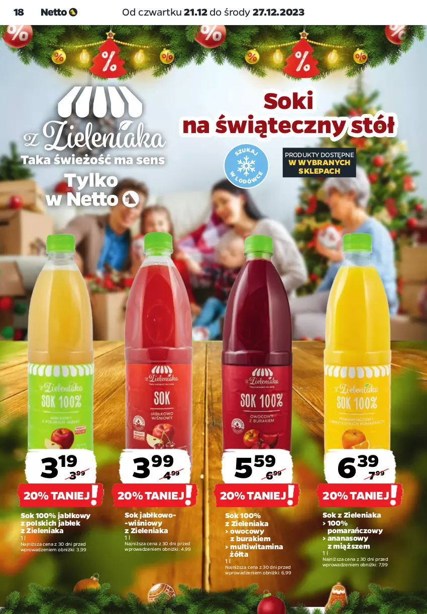 Gazetka promocyjna Netto - Artykuły spożywcze - ważna 21.12 do 27.12.2023 - strona 18 - produkty: Ananas, Buraki, Sok, Stół