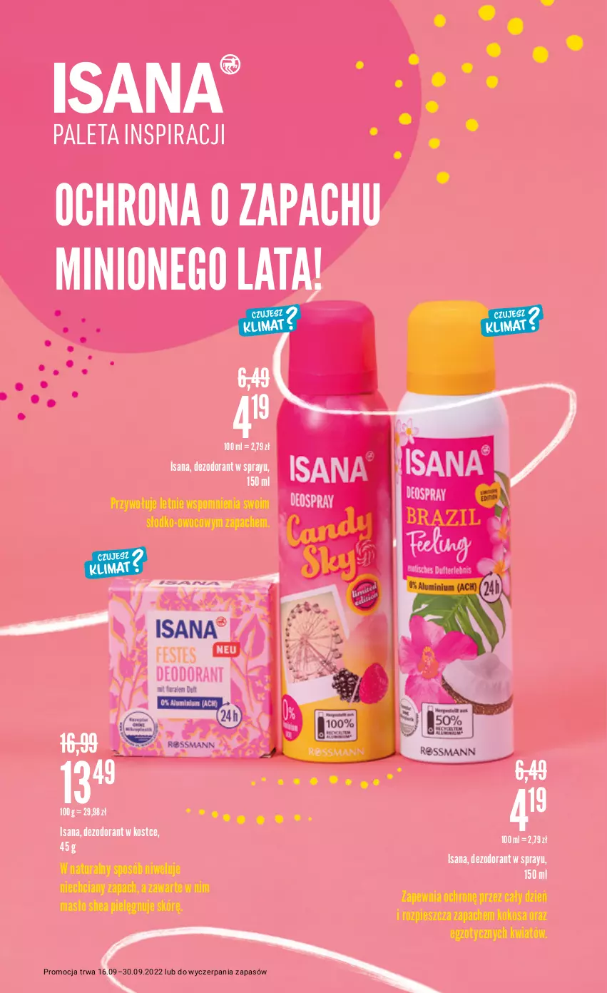 Gazetka promocyjna Rossmann - 16 września - ważna 16.09 do 30.09.2022 - strona 2 - produkty: Dezodorant, Isana, Kokos, Masło