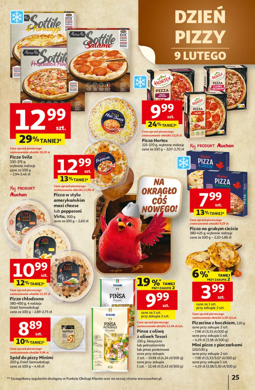 Gazetka promocyjna Auchan - Gazetka 30 Lat Hipermarket Auchan - ważna 05.02 do 11.02.2026 - strona 25 - produkty: Hortex, Piec, Pieczarka, Pizza, Pizzerina, Spód do pizzy, Virtu